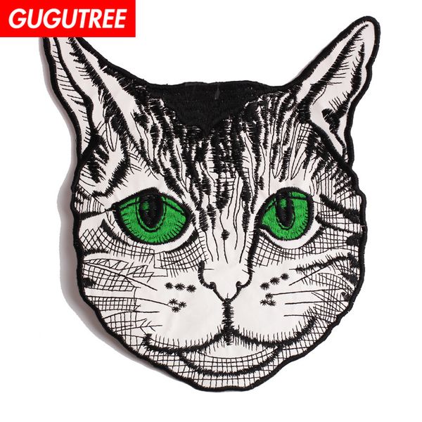 

gugutree embroidery big cats patches cartoon patches badges applique patches for clothing bp-25, Black
