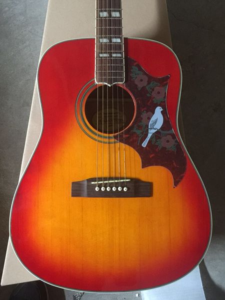 

Brand New Quality AAA Custom Shop Cherry Red Dove 6 Strings Acoustic Electric Guitar with Fishman 101 Pickup Top Maple Back & Side