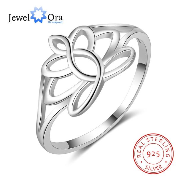 

fashion jewelry promise 925 sterling sier ring for woman trendy ring party hollow out flower 2018 (jewelora ri103507, Golden;silver