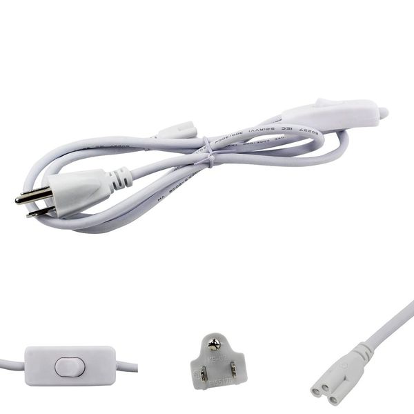 

Led tube u plug connector 59 inch 5ft power exten ion cord for led t5 t8 light tube corded electric with built in on off witch