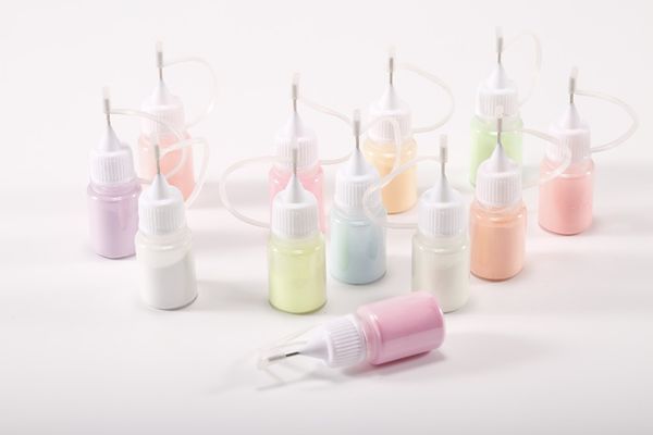 

modelones 12 colors neon phosphor powder nail decorations fluorescence effect nail glitter power luminous colorful glow powder, Silver;gold