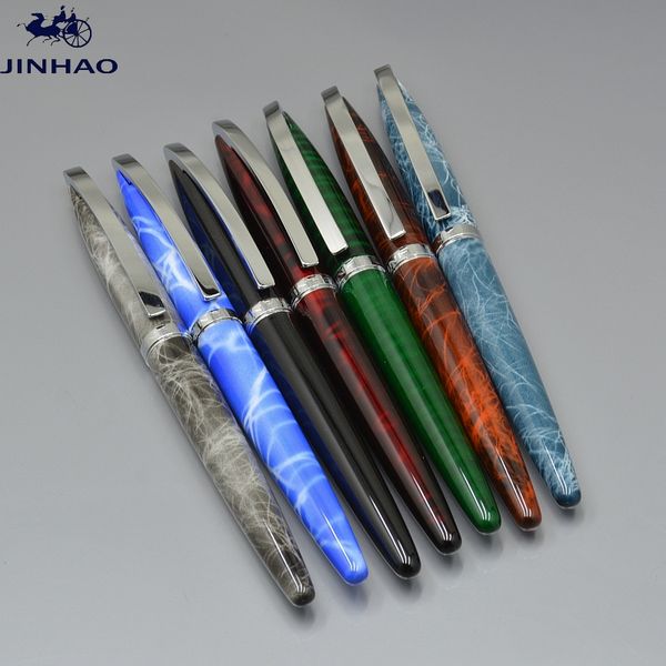 

7 colors jinhao 156 metal fountain pen school office stationery luxury f nib writing ink pens gift