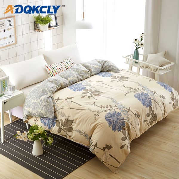 2019 Adqkcly Cheap Floral Printed Duvet Cover 100 Polyester Cover