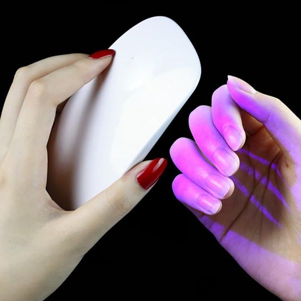 

6w usb dual light sources nail art lamp led uv acrylic gel polish dryer cure light nails beauty manicure tools