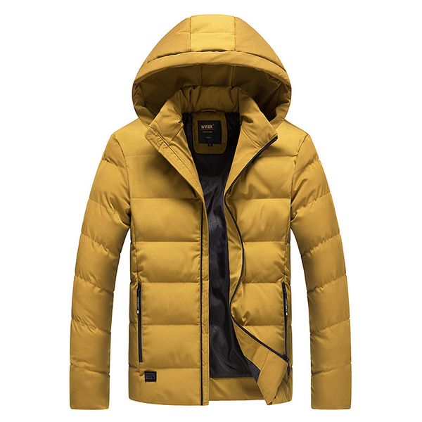 

пуховик мужчины зимние пальто с капюшоном теплый вниз парки верхняя одежда пальто утолщаются топы плюс размер l-4xl 2019, Black