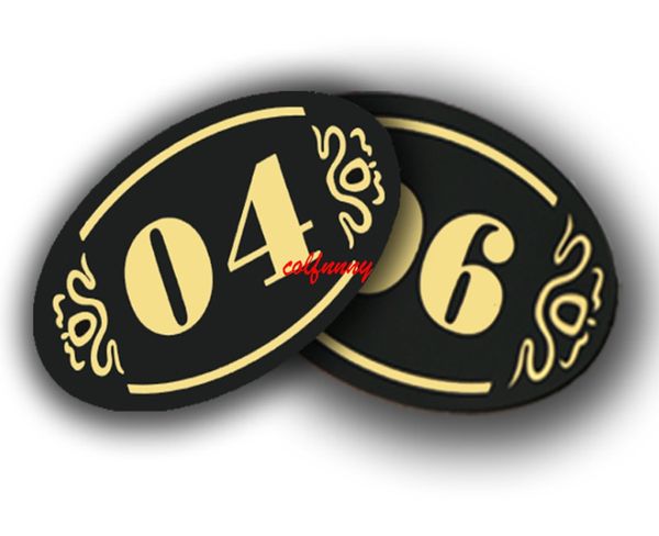 5 * 8 cm Negozio Acrilico Hotel Adesivo Porta Targa Segno Piatto di Stoccaggio Armadio Numero Segno Segno Sticker FAI DA TE Decorazione F052205