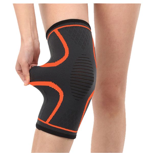 

1pcs fitness basketball volleyball cycling knee pad support protect breathable safety sleeve nylon sport braces elastic compress, Black;gray