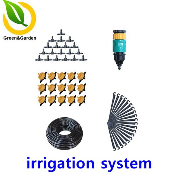 

20m 4/7mm drip irrigation suits pressure compensating emitter drip irrigation system water sprinkler watering kits