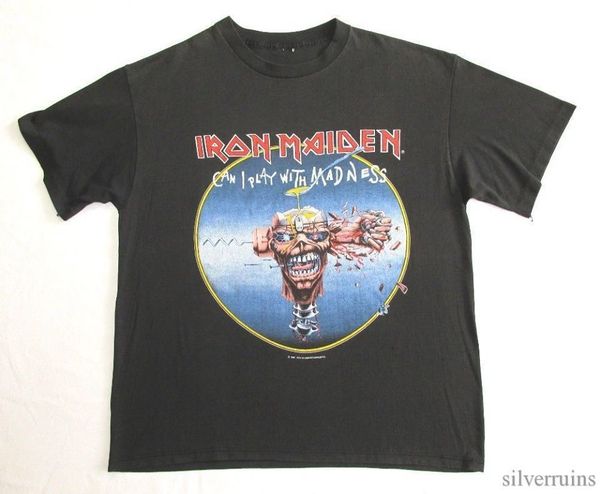 

IRON MAIDEN Vintage T Shirt 80's Tour Concert 1988 Madness HEAVY METAL Band. $$
