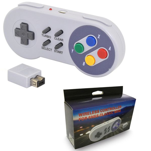 Беспроводные геймпады 2,4 ГГц Joypad Joypad Controller для NES SNES Super Nintendo Classic Mini Console Удаленные аксессуары