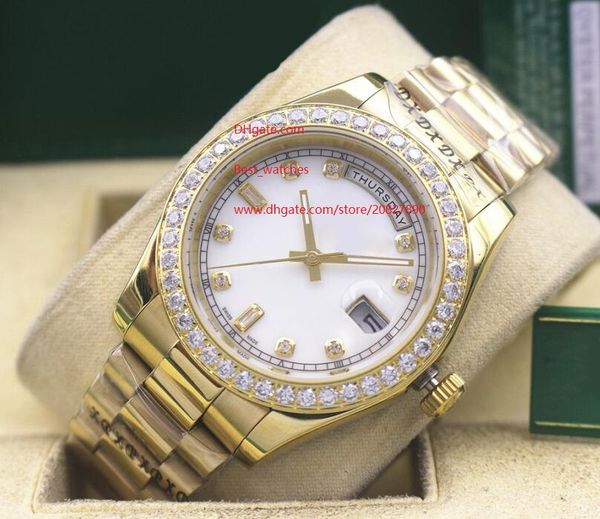 

factory supplier wristwatches sapphire glass 41mm 116610 white dial diamond bezel automatic mechanical mens men's watch watche, Slivery;brown