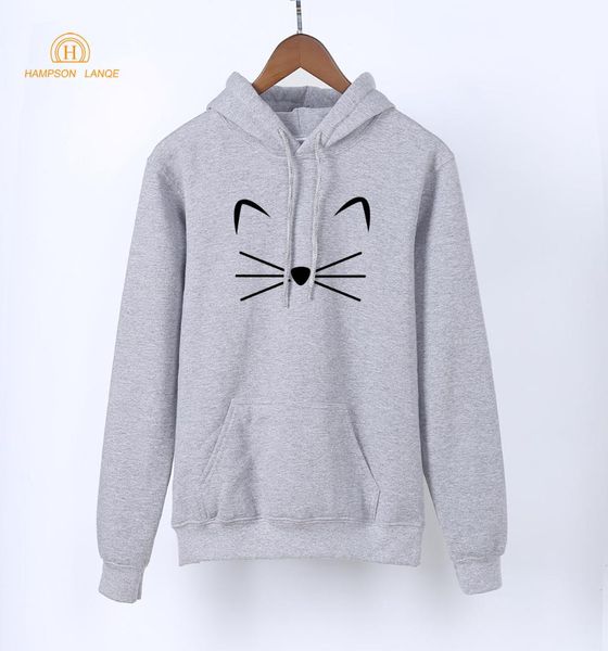 

hampson lanqe anime hoodie kawaii kitty kitten meow cat kpop pullovers 2018 spring women sweatshirts gray harajuku hoodies, Black