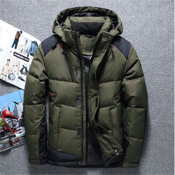 

2018 fashion brand winter men down jacket casual mens down jacket and coats thick parka men outwear male clothing, Black;brown