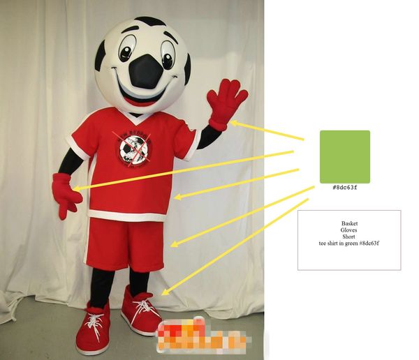

custom newly designed football monster mascot costume size ing, Red;yellow