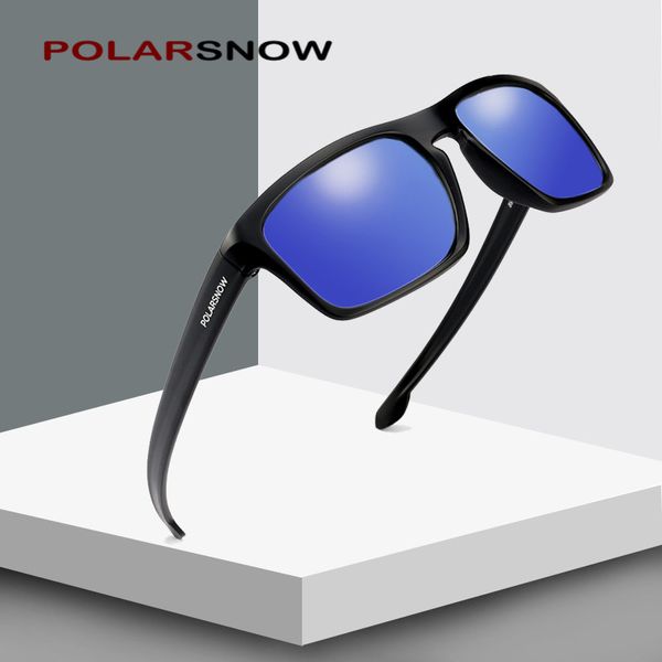 

polarsnow brand sunglasses men polarized driving mirrors coating points black frame eyewear male uv400 sun glasses p8966, White;black