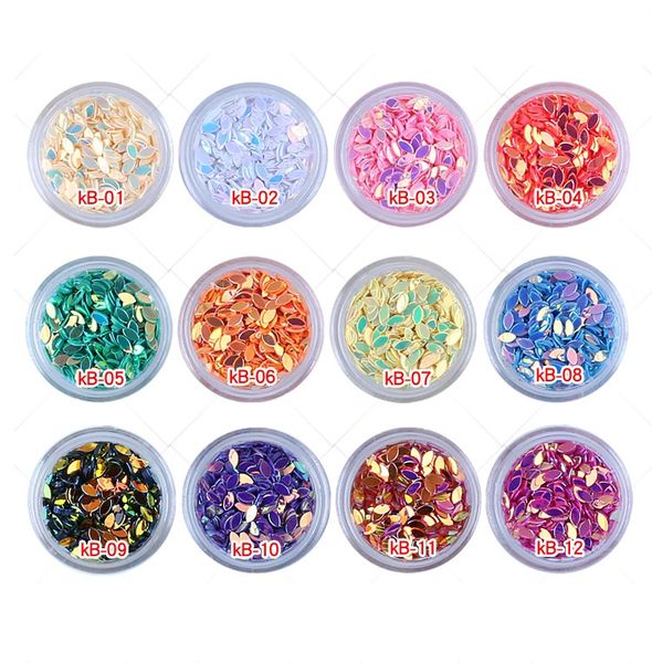 Nail Art Glitter Drop Shapes Confetti Mix Color Paillettes Punte in acrilico Shinny Accessori per nail art Decorazioni