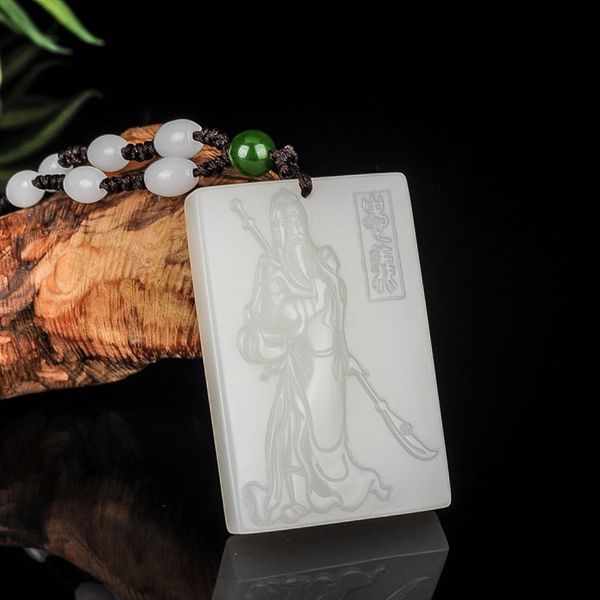 

xinjiang and tian baiyu guan gong pendant male guan gong jade card necklace wu god of wealth, Silver