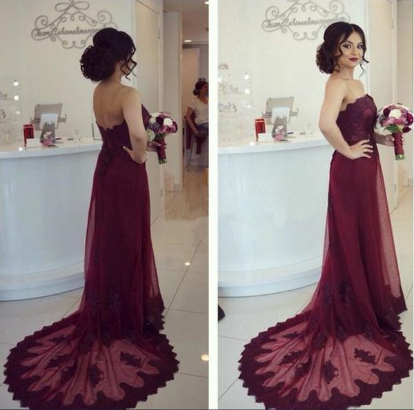 

2018 strapless burgundy prom dresses appliques tulle long evening gowns formal court train robe de soiree, Black