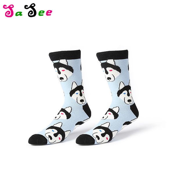 

12 pairnew autumn winter harajuku creative men socks pure cotton cartoon socks casual hit color lovers, Black