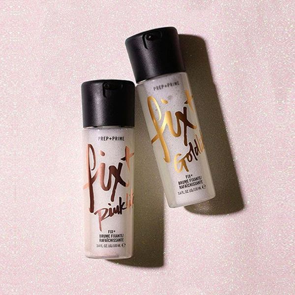 

Epack pink and gold fix pray highlither mc fix prep prime goldlite pinklite himmer etting pray longla ting moi turizing primer 100ml