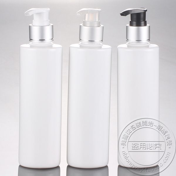 

wholesale- 250ml white bottle empty cosmetic shampoo bottle