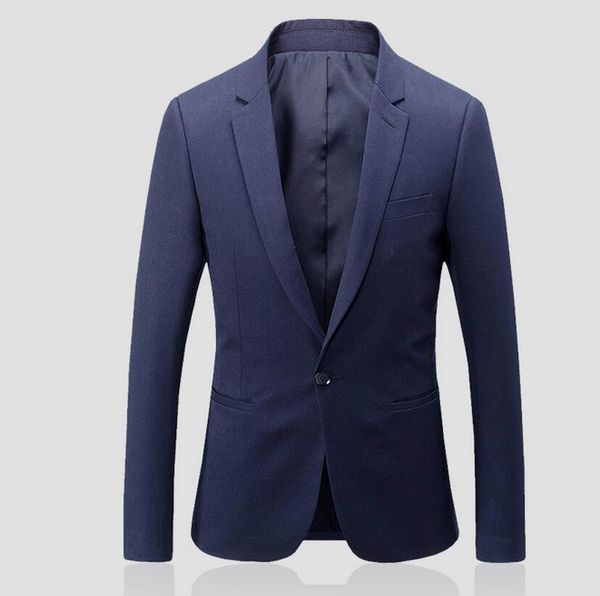 

a grain of buckle men's suit jacket wedding the groom's man suit jacket formal occasio pure color long sleeve business, White;black