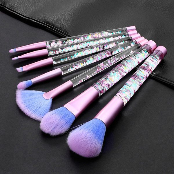 

7 pcs set summer limited edition mermaid cosmetics brush kits crystal makeup brush fast shipping good quality
