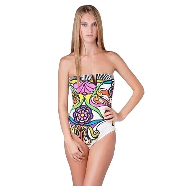 

summer russia women polyesterl swimsuit full body bodysuit girl sportswear swimwear yellow leotard print high waist one piece bikini, White;black