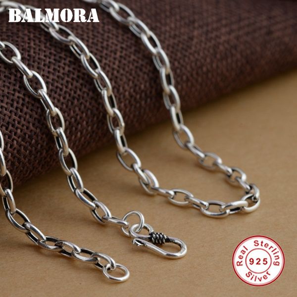 

balmora 100% real 925 sterling silver necklaces for women men 20-30 inches chains fashion jewelry accessories bijoux ck0002