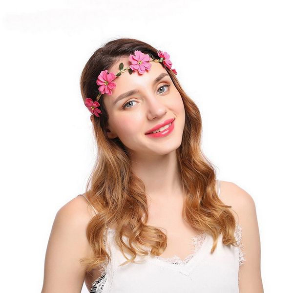 Bohemian Boho Bride Flower Headband Festival Party Wedding Floral