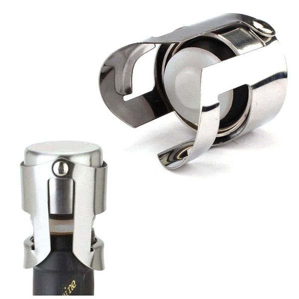 

1pc portable stainless latches champagne sparkling wine bottle ser sealer bar wine plug liquor spirit flow wine bottle cap