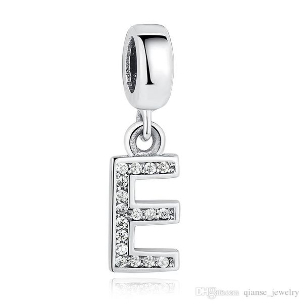 charm pandora lettera e charm pandora lettera e