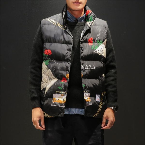 

m-4xl 5xl winter jacket men casual thick warm vest men fashion gilet bodywarmer vest sleeveless mens warm, Black;white