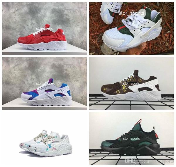 

2018 air huarache rainbow running shoes for men & women, lightweight huaraches famous brand designer huraches sport sneakers eur 36-46