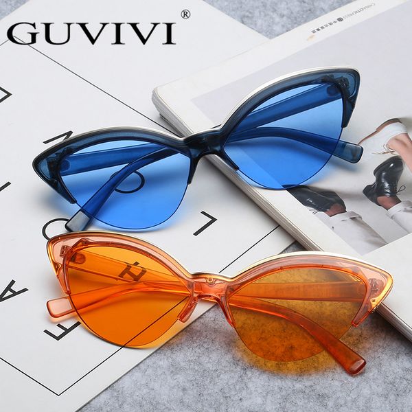 

butterfly cat eye sunglasses women 2018 brand blue fashion sun glasses for women trendy tinted color shade uv400, White;black