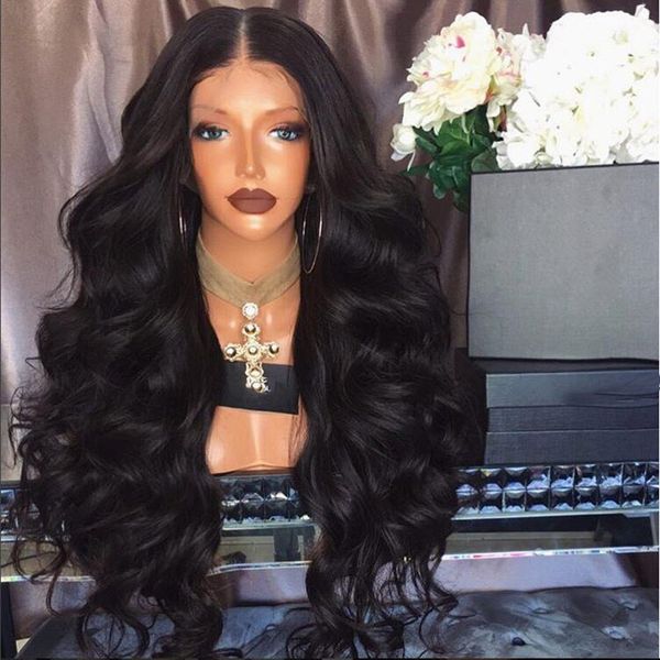 Human Lace Wig Loose Body Wavy Style Full Lace Human Hair Wigs Body Wave Lace Front Wig Bleached Knots Natural Hairline