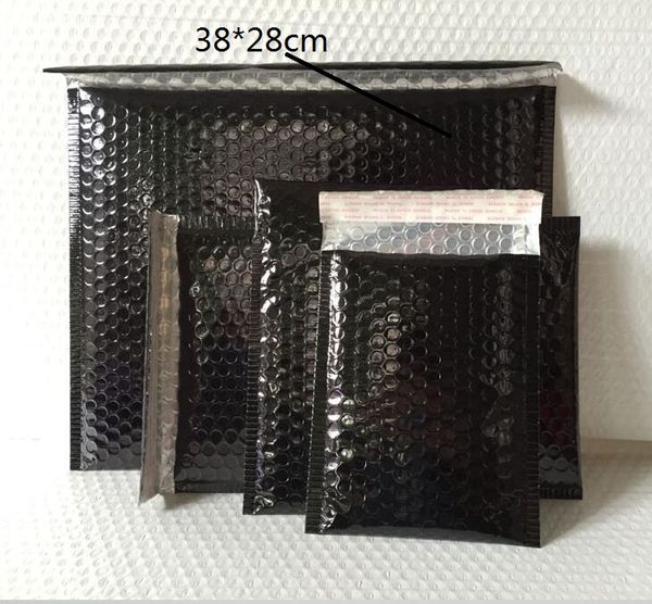 

6.27 10pcs black padded shipping envelope metallic bubble mailer aluminum foil gift bag packing wrap