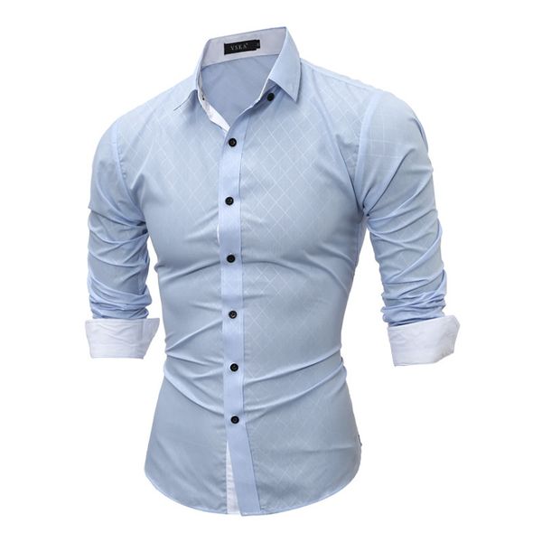 

nice fashion brand shirt plaid men slim fit shirt long sleeve casual scial mlale high quality, White;black