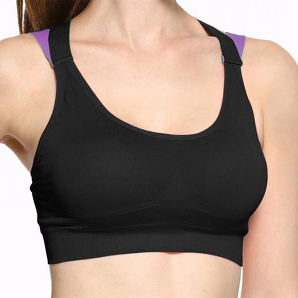 

2018 new cross straps underwear professional shockproof sport bra support yoga sports female vest running shorts tight shirts, White;black