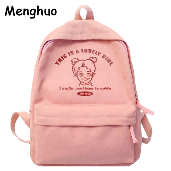 

menghuo preppy style women backpack for school teenager girls school bag ladies canvas fabric backpack female bookbag mochilas