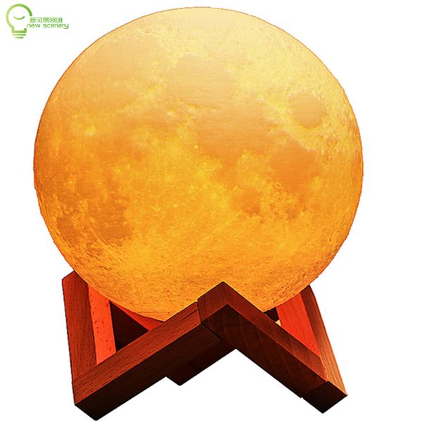 

3D printing moon 15cm lamp for decoration indoor 18cm globe 3D lighting simulation moon USB port led lamps