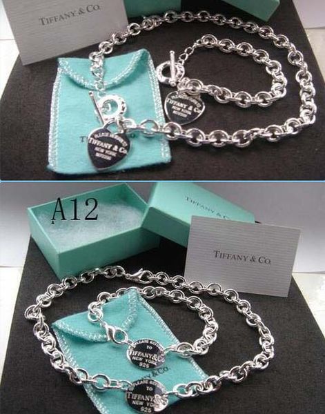 

Бесплатная доставка 2018 горячая tiffany925 Серебряный Омар пряжка A12 ювелирные изделия ожерелье и браслет оригинальная упаковка подарочные коробки набор горячий