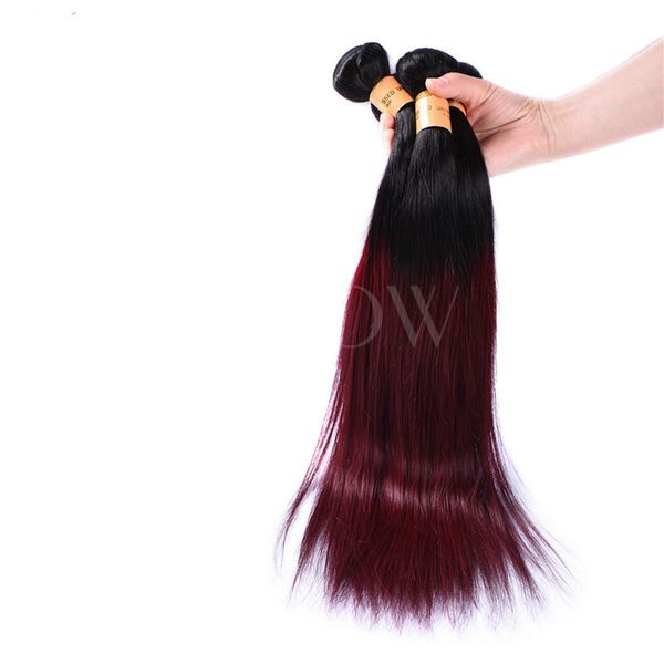 Compre El Cabello Humano Cambió Gradualmente El Color T La Cortina De Color Los Paquetes De Tejido Recto Con Extensiones De Cabello De Cola De