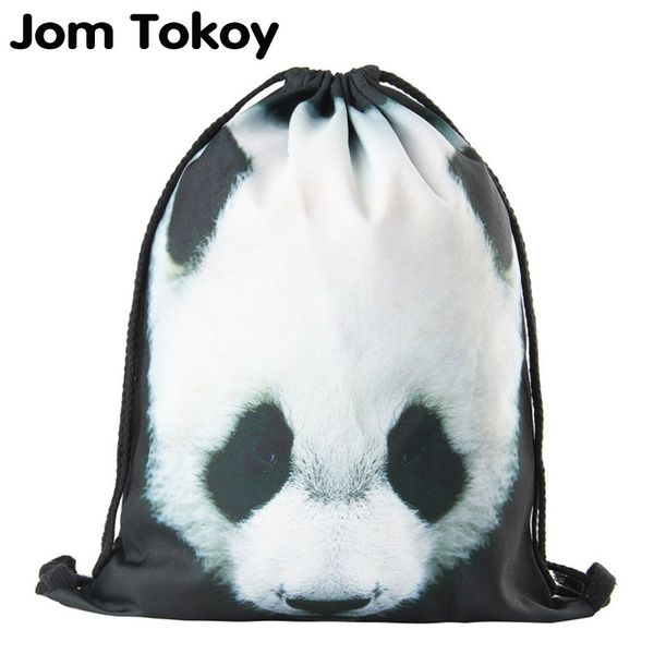 

2018 new drawstring backpack women fashion panda animal paerns drawstring bag
