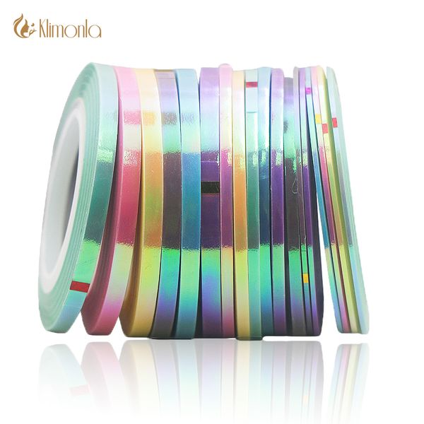 

new 6pcs/9pcs colorful nail art stickers gold silver wire nail striping foils painting line decoration diy beauty tools, Black