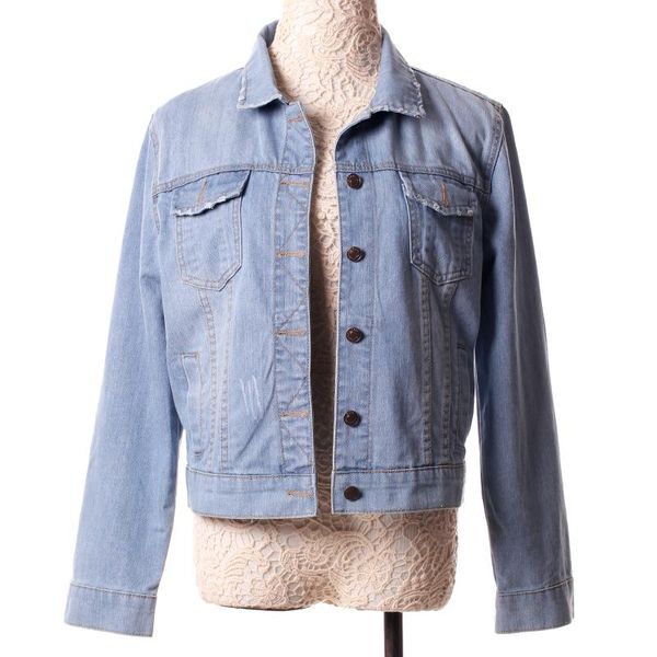 

Outerwear Women Denim Jacket Female S-4XL Vintage Cropped Short Denim Coat Long-Sleeve Jeans Coat Cardigan Light Deep Blue