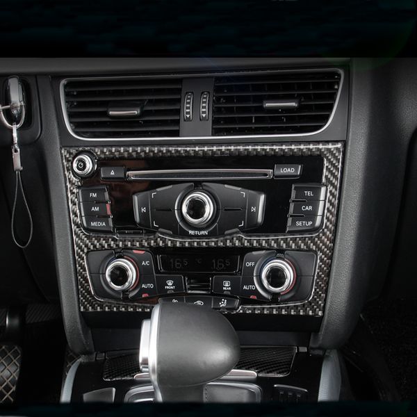 2019 Carbon Fiber Interior Trim Air Conditioning Cd Control Panel Cover Frame Car Styling Stickers For Audi A4 B8 A5 Q5 Accessories From Lewis99