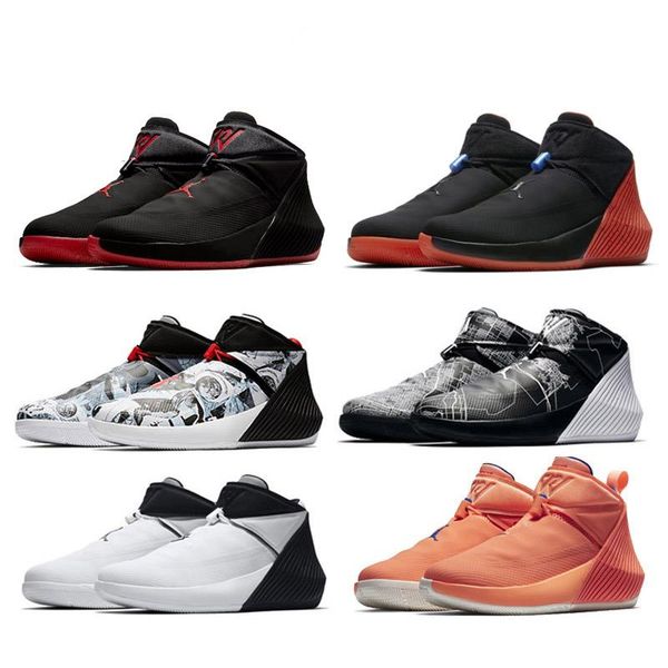 

2018 russell westbrook why not zer0.1 basketball shoes men 1s zero one black red white grey all star grey sport sneakers size40-46, White;red