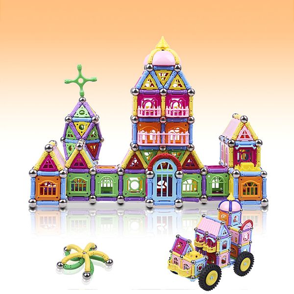 

magnetic building block 438pcs kids educational puzzle toys children palace construction building christmas gifts non-toxic bpa toy