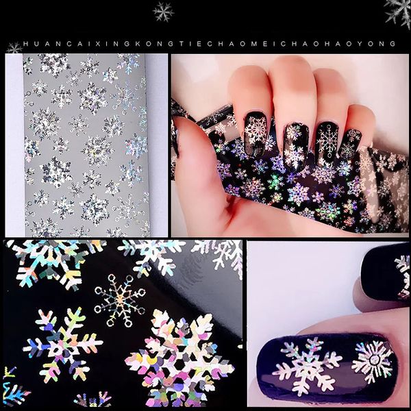 

4*120cm nail sticker wholesale star sticker transfer applique symphony snowflake nail, Silver;gold